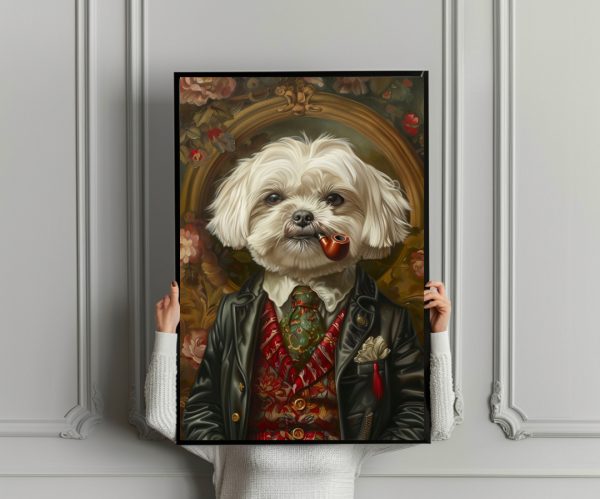 Hund raucht Pfeife