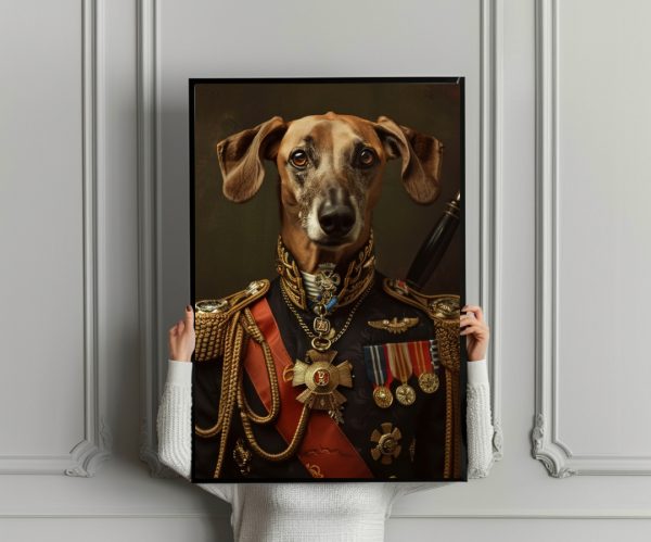Hund in Militäruniform
